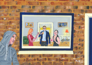 The introvert - A giclee print of the original acrylic on canvas by David Makinson