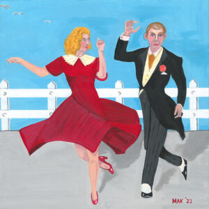 Tap dancing couple